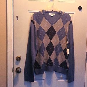 Amazon essentials mens argyle sweater size xxl NWT v neck